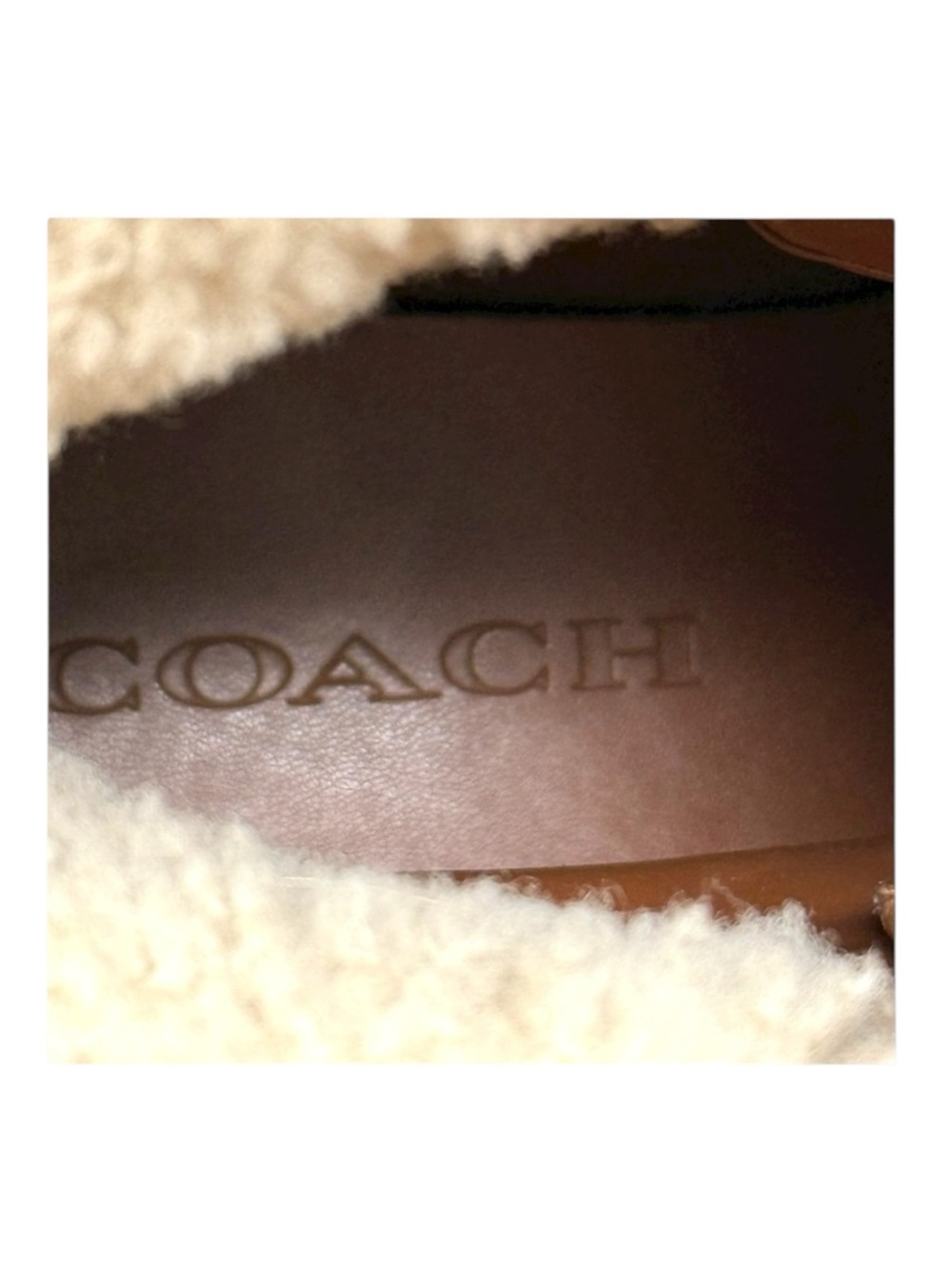 Coach 𒀭 Talia Chic Lug Sole Shearling Lined Bootie 𒀭Camel Pink Blush 𒀭 6M 𒀭 - Picture 14 of 16